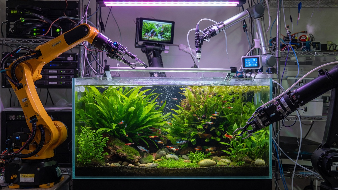Beautiful modern aquarium